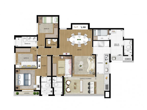 Imagem Apartamento com 4 Quartos à Venda, 128 m² em Morumbi - São Paulo Imagem Apartamento com 4 Quartos à Venda, 128 m² em Morumbi - São Paulo