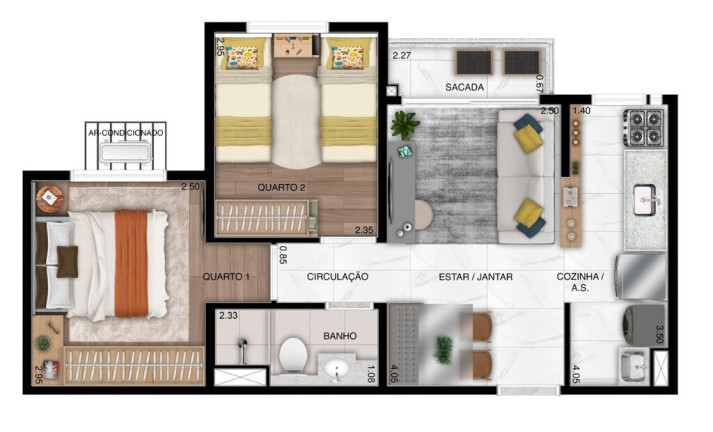 Imagem Apartamento com 3 Quartos à Venda, 61 m² em Parque Amazônia - Goiânia