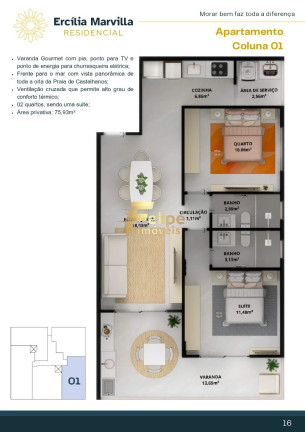 Imagem Imóvel com 3 Quartos à Venda, 88 m² em Castelhanos - Anchieta