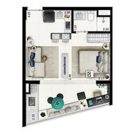 Imagem Studio com 1 Quarto à Venda, 39 m² em Pinheiros - São Paulo