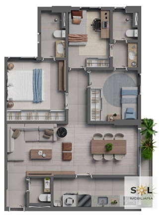 Imagem Apartamento com 3 Quartos à Venda, 91 m² em Setor Bueno - Goiânia