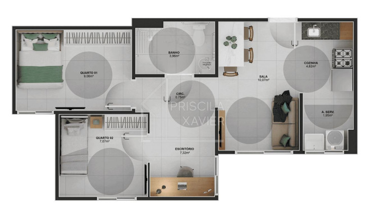 Imagem Apartamento com 2 Quartos à Venda, 42 m² em Aribiri - Vila Velha Imagem Apartamento com 2 Quartos à Venda, 42 m² em Aribiri - Vila Velha