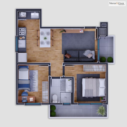 Imagem Apartamento com 2 Quartos à Venda, 48 m² em Parque Da Fonte - São José Dos Pinhais