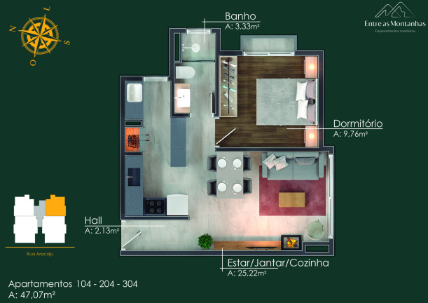 Imagem Apartamento com 2 Quartos à Venda, 73 m² em Moura - Gramado