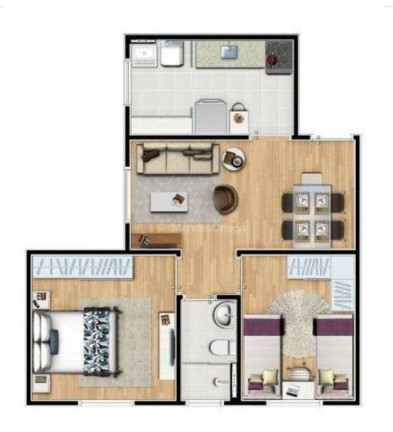 Imagem Apartamento com 2 Quartos à Venda, 47 m² em Jardim Leocádia - Sorocaba