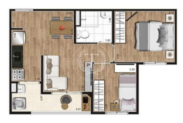 Imagem Apartamento com 2 Quartos à Venda, 42 m² em Vila Itapegica - Guarulhos