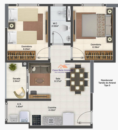 Imagem Apartamento com 2 Quartos à Venda, 46 m² em Aviação - Praia Grande Imagem Apartamento com 2 Quartos à Venda, 46 m² em Aviação - Praia Grande