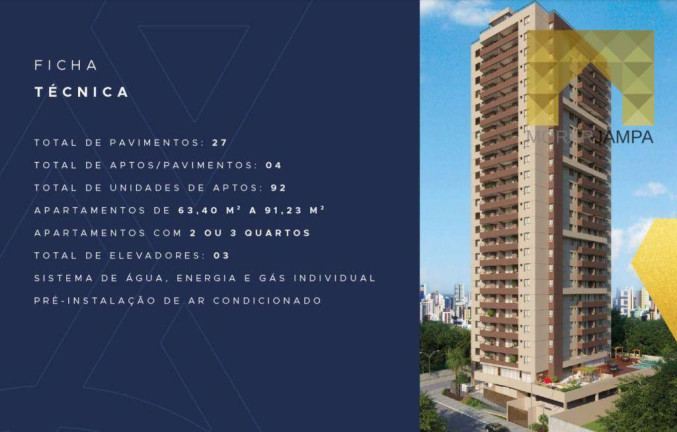 Imagem Apartamento com 3 Quartos à Venda, 88 m² em Manaíra - João Pessoa