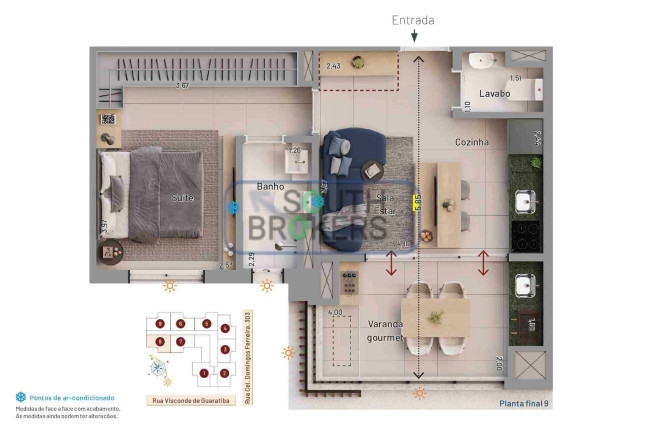 Imagem Apartamento com 1 Quarto à Venda, em Nova Klabin - São Paulo Imagem Apartamento com 1 Quarto à Venda, em Nova Klabin - São Paulo