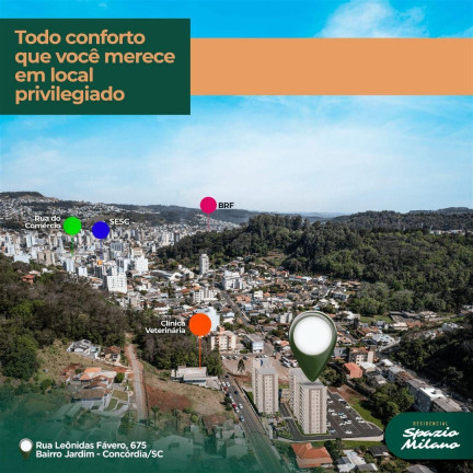 Imagem Apartamento com 2 Quartos à Venda, 52 m² em Arvoredo - Concórdia Imagem Apartamento com 2 Quartos à Venda, 52 m² em Arvoredo - Concórdia