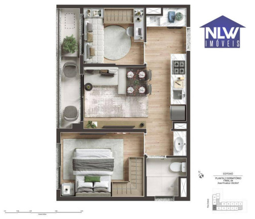 Apartamento com 2 Quartos à Venda, 39 m² em Pompeia - São Paulo