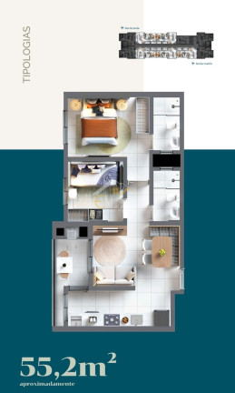 Imagem Apartamento com 2 Quartos à Venda, 49 m² em Centro - Pinhais Imagem Apartamento com 2 Quartos à Venda, 49 m² em Centro - Pinhais