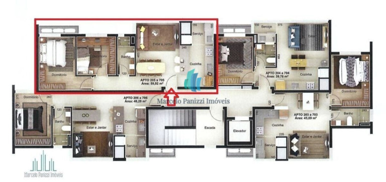 Imagem Apartamento com 2 Quartos à Venda, 59 m² em São Francisco - Bento Gonçalves