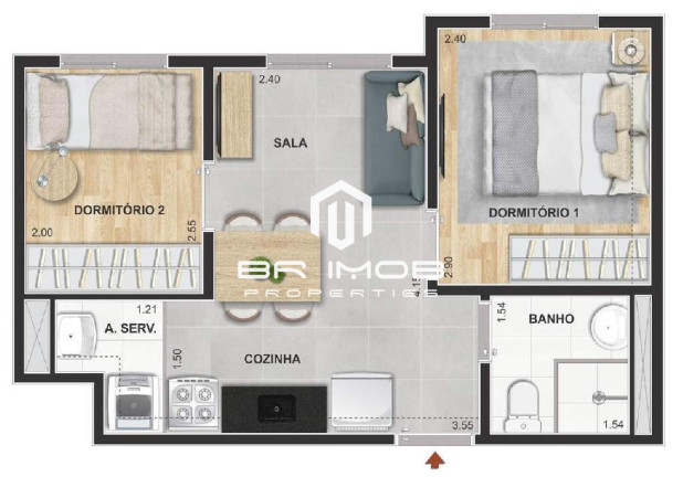 Imóvel com 2 Quartos à Venda, 33 m² em Jardim Prudência - São Paulo