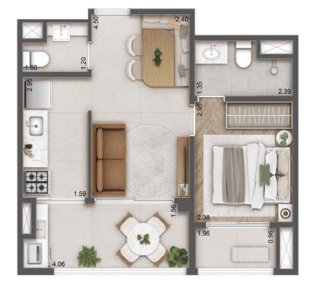 Imagem Apartamento com 1 Quarto à Venda, 31 m² em Jardim Das Acácias - São Paulo