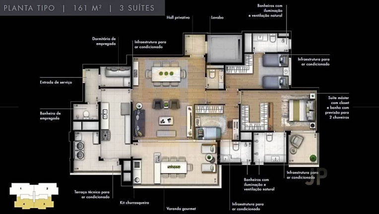 Imagem Apartamento com 3 Quartos à Venda, 161 m² em Ibirapuera - São Paulo