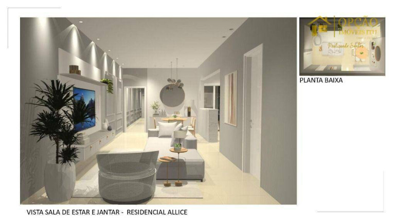 Casa com 3 Quartos à Venda, 115 m² em Parque Nossa Senhora Da Candelária - Itu