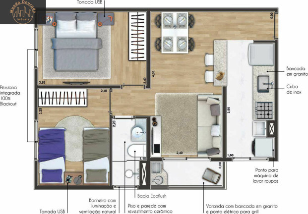 Imagem Apartamento com 2 Quartos à Venda, 48 m² em Vila João Basso - São Bernardo Do Campo