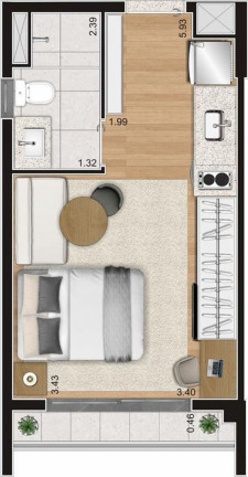 Imagem Studio à Venda, 24 m² em Vila Nova Conceição - São Paulo Imagem Studio à Venda, 24 m² em Vila Nova Conceição - São Paulo