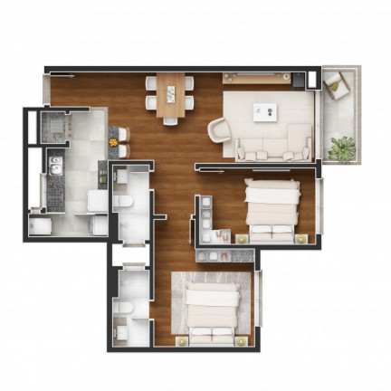 Imagem Apartamento com 1 Quarto à Venda, 53 m² em Centro - Canela