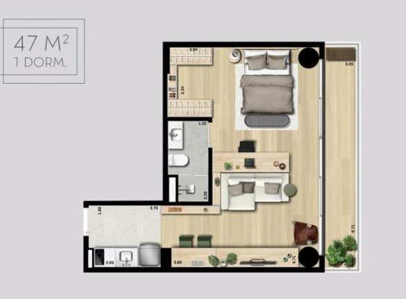 Imagem Apartamento com 2 Quartos à Venda, 56 m² em Pinheiros - São Paulo