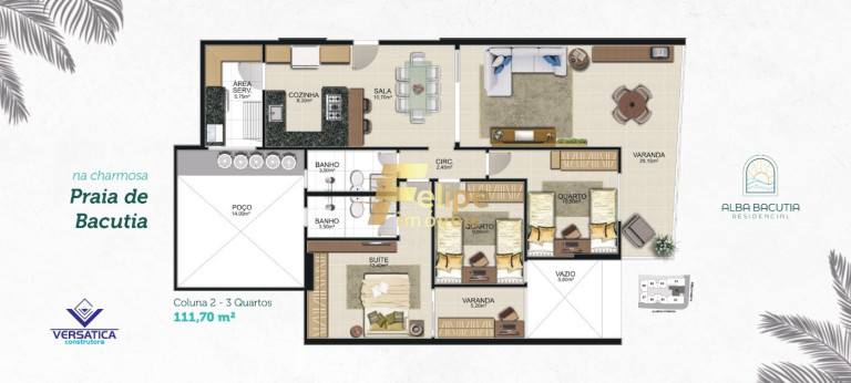 Imagem Imóvel com 2 Quartos à Venda, 70 m² em Enseada Azul - Guarapari