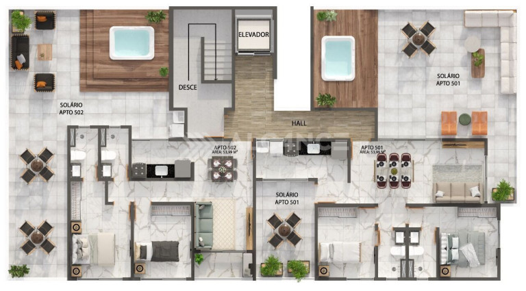 Imagem Cobertura com 3 Quartos à Venda, 105 m² em Brisamar - João Pessoa Imagem Cobertura com 3 Quartos à Venda, 105 m² em Brisamar - João Pessoa