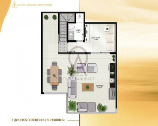 Imagem Imóvel com 1 Quarto à Venda, 45 m² em Piatã - Salvador