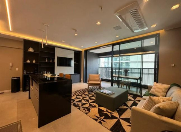 Imagem Apartamento com 1 Quarto para Alugar, 77 m² em Brooklin - São Paulo