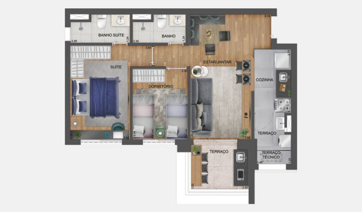 Imagem Apartamento com 1 Quarto à Venda, 47 m² em Santo Amaro - São Paulo Imagem Apartamento com 1 Quarto à Venda, 47 m² em Santo Amaro - São Paulo