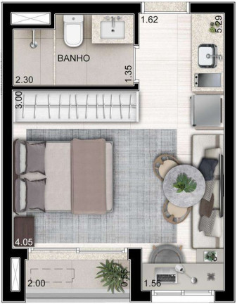 Imagem Apartamento à Venda, 25 m² em Campo Belo - São Paulo Imagem Apartamento à Venda, 25 m² em Campo Belo - São Paulo