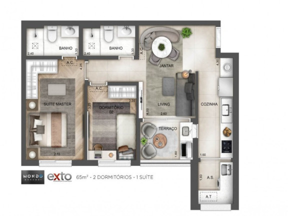 Imagem Imóvel com 2 Quartos à Venda, 65 m² em Vila Andrade - São Paulo
