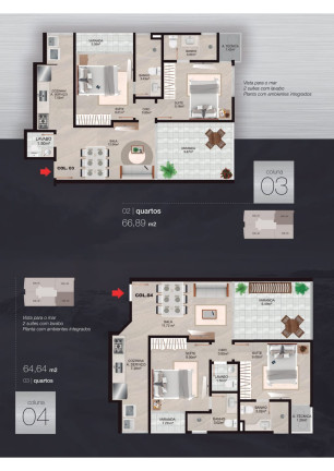 Imagem Apartamento com 2 Quartos à Venda, 67 m² em Praia Do Morro - Guarapari