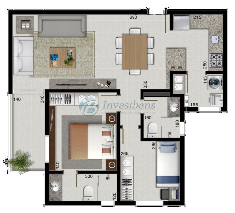 Imagem Apartamento com 2 Quartos à Venda, 73 m² em Cristo Rei - Curitiba