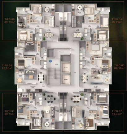 Imagem Apartamento com 2 Quartos à Venda, 69 m² em Andorinha - Itapema