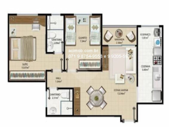 Imagem Imóvel com 2 Quartos à Venda, 54 m² em Pernambués - Salvador