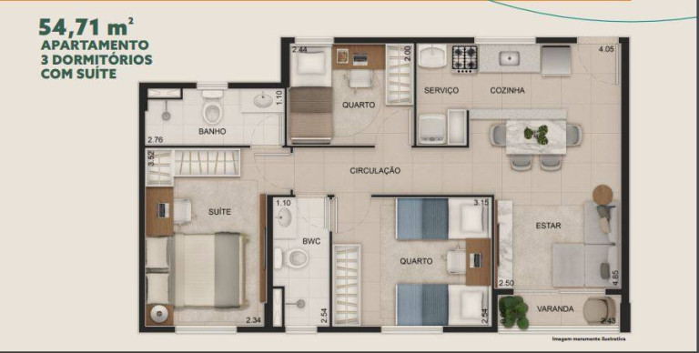 Imagem Apartamento com 3 Quartos à Venda, 55 m² em Passare - Fortaleza Imagem Apartamento com 3 Quartos à Venda, 55 m² em Passare - Fortaleza