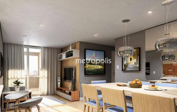 Apartamento com 2 Quartos à Venda, 65 m² em Vila Curuçá - Santo André