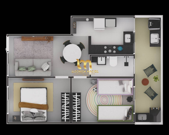 Imagem Casa de Condomínio com 2 Quartos à Venda, 43 m² em Maracanã - Praia Grande Imagem Casa de Condomínio com 2 Quartos à Venda, 43 m² em Maracanã - Praia Grande