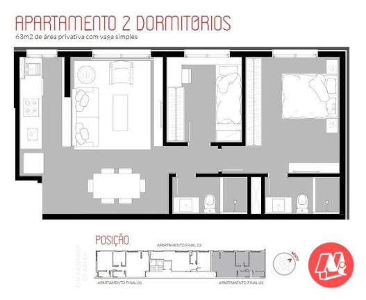 Imagem Apartamento com 2 Quartos à Venda, 64 m² em Bela Vista - Porto Alegre