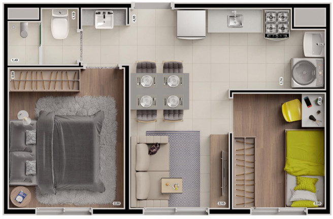 Apartamento com 2 Quartos à Venda, 33 m² em Jardim Bonfiglioli - São Paulo