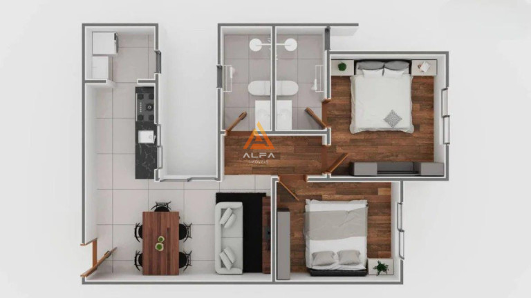 Imagem Apartamento com 2 Quartos à Venda, 50 m² em Boa Morte - Barbacena