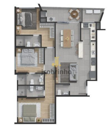 Apartamento com 2 Quartos à Venda, 81 m² em Perequê - Porto Belo