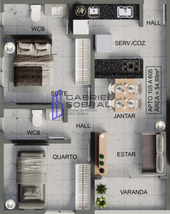 Apartamento com 1 Quarto à Venda, 36 m² em Bessa - João Pessoa
