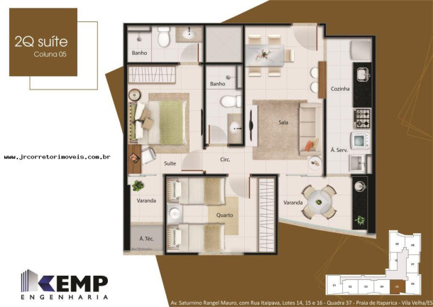 Imagem Apartamento com 3 Quartos à Venda, 70 m² em Praia Itaparica - Vila Velha Imagem Apartamento com 3 Quartos à Venda, 70 m² em Praia Itaparica - Vila Velha