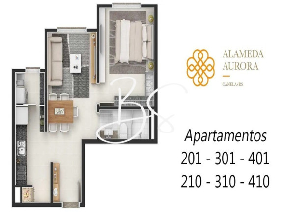 Imagem Apartamento com 1 Quarto à Venda, 47 m² em São Lucas - Canela Imagem Apartamento com 1 Quarto à Venda, 47 m² em São Lucas - Canela