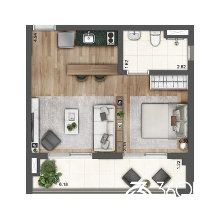 Imagem Apartamento com 1 Quarto à Venda, 45 m² em Chácara Inglesa - São Paulo