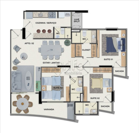 Imagem Apartamento com 3 Quartos à Venda, 100 m² em Aldeota - Fortaleza