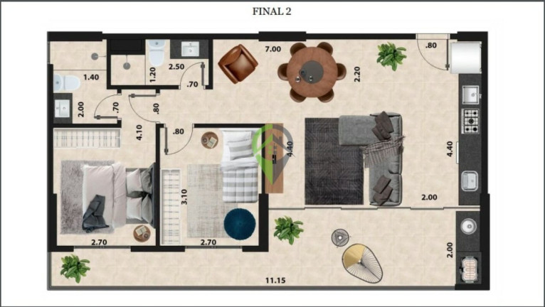 Imagem Apartamento com 2 Quartos à Venda, 74 m² em José Menino - Santos Imagem Apartamento com 2 Quartos à Venda, 74 m² em José Menino - Santos