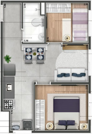 Imagem Imóvel com 2 Quartos à Venda, 33 m² em Imirim - São Paulo